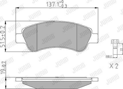 Jurid 573030J - Тормозные колодки, дисковые, комплект www.autospares.lv