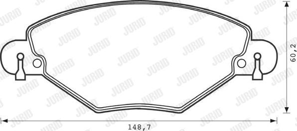 Jurid 573027JC - Bremžu uzliku kompl., Disku bremzes www.autospares.lv