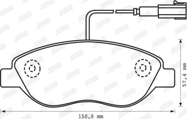 Jurid 573076J - Bremžu uzliku kompl., Disku bremzes www.autospares.lv