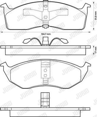 Jurid 573072J - Bremžu uzliku kompl., Disku bremzes www.autospares.lv