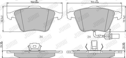 Jurid 573196J - Bremžu uzliku kompl., Disku bremzes www.autospares.lv