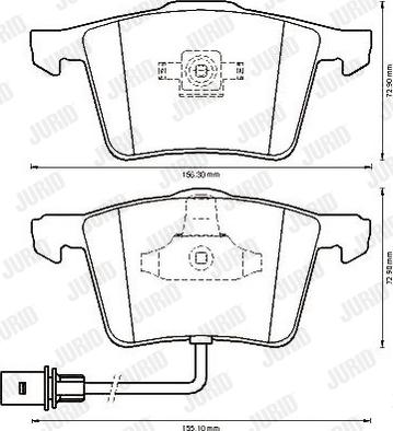 Jurid 573198J - Bremžu uzliku kompl., Disku bremzes www.autospares.lv