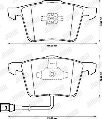 Jurid 573197J - Bremžu uzliku kompl., Disku bremzes www.autospares.lv