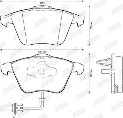 Jurid 573145JC - Bremžu uzliku kompl., Disku bremzes www.autospares.lv