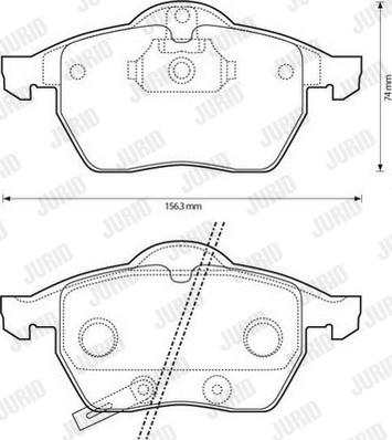 Jurid 573146J - Тормозные колодки, дисковые, комплект www.autospares.lv