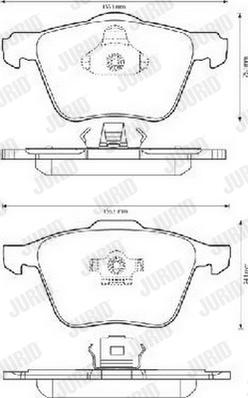 Jurid 573143J-AS - Bremžu uzliku kompl., Disku bremzes www.autospares.lv