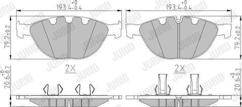 Jurid 573150J - Bremžu uzliku kompl., Disku bremzes www.autospares.lv