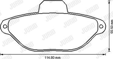 Jurid 573169J - Тормозные колодки, дисковые, комплект www.autospares.lv