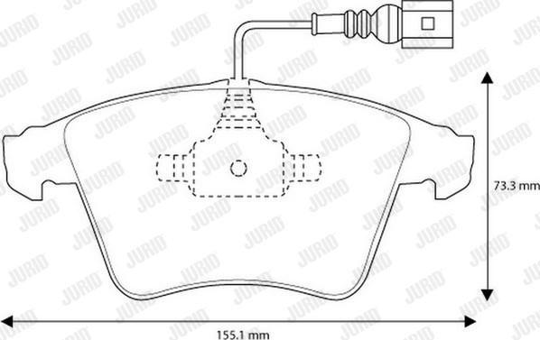 Jurid 573160JC - Тормозные колодки, дисковые, комплект www.autospares.lv