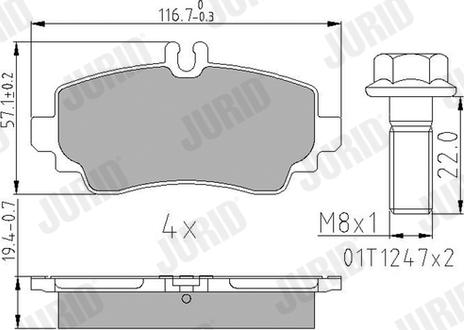 Jurid 573100J - Bremžu uzliku kompl., Disku bremzes www.autospares.lv