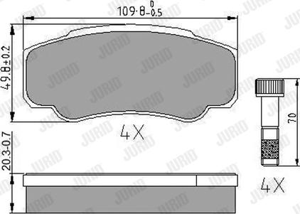 Jurid 573115J - Тормозные колодки, дисковые, комплект www.autospares.lv