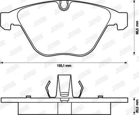 Jurid 573189J-AS - Bremžu uzliku kompl., Disku bremzes www.autospares.lv