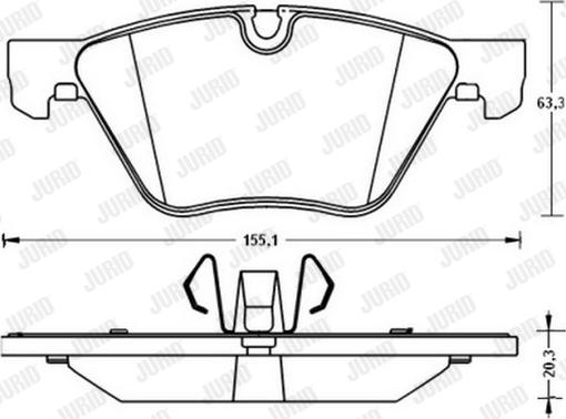 Jurid 573187J - Тормозные колодки, дисковые, комплект www.autospares.lv