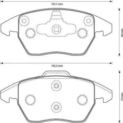 Jurid 573134J-AS - Bremžu uzliku kompl., Disku bremzes www.autospares.lv