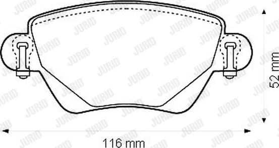 Jurid 573120J - Тормозные колодки, дисковые, комплект www.autospares.lv