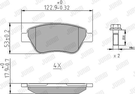 Jurid 573170J - Brake Pad Set, disc brake www.autospares.lv