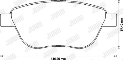 Jurid 573171J - Тормозные колодки, дисковые, комплект www.autospares.lv