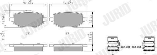 Jurid 573899J - Brake Pad Set, disc brake www.autospares.lv