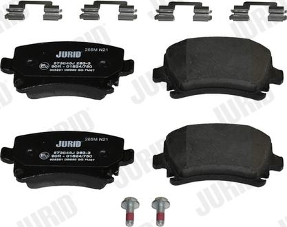 Jurid 573846J - Bremžu uzliku kompl., Disku bremzes www.autospares.lv