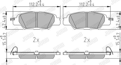 Jurid 573858J - Bremžu uzliku kompl., Disku bremzes www.autospares.lv