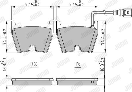 Jurid 573809J - Bremžu uzliku kompl., Disku bremzes www.autospares.lv