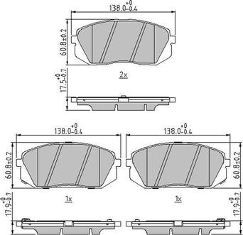 Jurid 573814J - Bremžu uzliku kompl., Disku bremzes www.autospares.lv