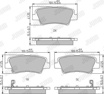 Jurid 573816J - Тормозные колодки, дисковые, комплект www.autospares.lv