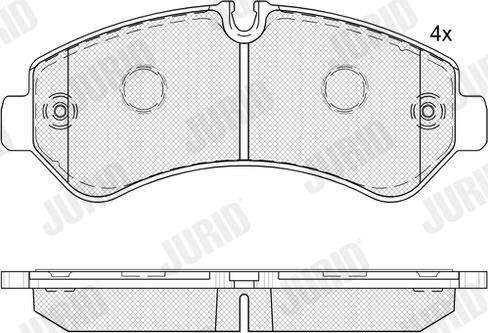 Jurid 573889J - Bremžu uzliku kompl., Disku bremzes www.autospares.lv