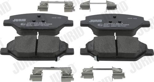 Jurid 573839J - Brake Pad Set, disc brake www.autospares.lv