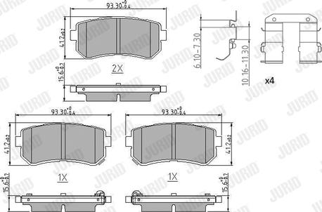 Jurid 573830J - Brake Pad Set, disc brake www.autospares.lv