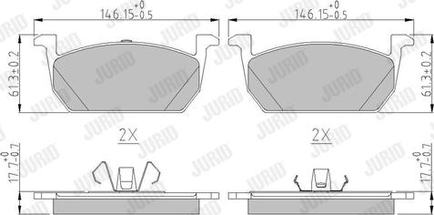 Jurid 573833J - Bremžu uzliku kompl., Disku bremzes www.autospares.lv