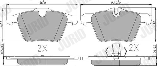 Jurid 573346J - Bremžu uzliku kompl., Disku bremzes autospares.lv