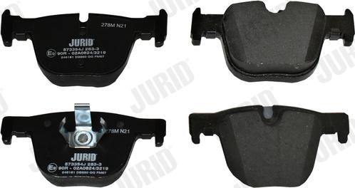 Jurid 573354J - Bremžu uzliku kompl., Disku bremzes www.autospares.lv