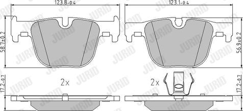 Jurid 573354J - Bremžu uzliku kompl., Disku bremzes www.autospares.lv