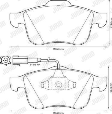 Jurid 573350JC - Bremžu uzliku kompl., Disku bremzes www.autospares.lv