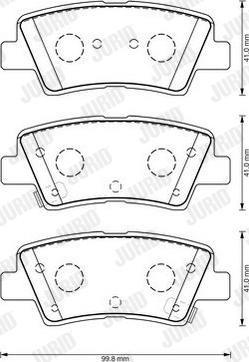 Jurid 573369JC - Тормозные колодки, дисковые, комплект www.autospares.lv