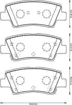 Mobis 583023QA10 - Bremžu uzliku kompl., Disku bremzes www.autospares.lv