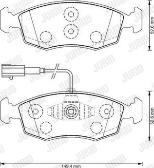 Jurid 573367J - Bremžu uzliku kompl., Disku bremzes www.autospares.lv