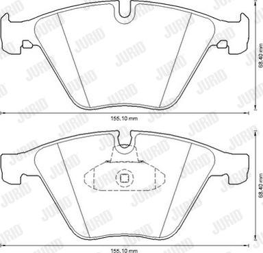 Jurid 573305J - Bremžu uzliku kompl., Disku bremzes www.autospares.lv