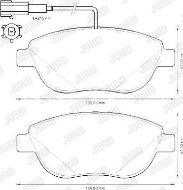 Jurid 573306J - Тормозные колодки, дисковые, комплект www.autospares.lv