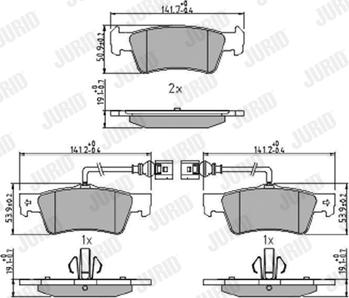 Jurid 573301J - Тормозные колодки, дисковые, комплект www.autospares.lv