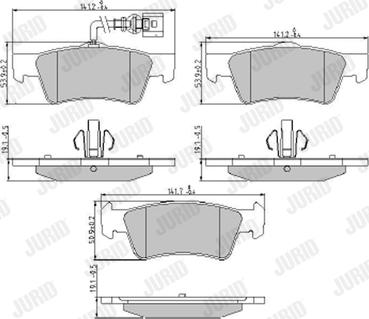 Jurid 573303J - Тормозные колодки, дисковые, комплект www.autospares.lv