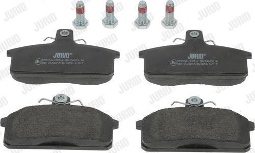 Jurid 573314J - Тормозные колодки, дисковые, комплект www.autospares.lv