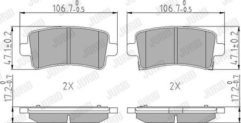 Jurid 573313J - Bremžu uzliku kompl., Disku bremzes www.autospares.lv