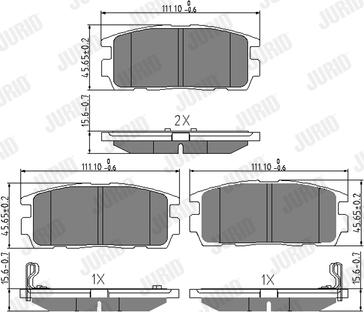 Jurid 573386J - Тормозные колодки, дисковые, комплект www.autospares.lv