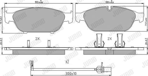 Jurid 573381J - Bremžu uzliku kompl., Disku bremzes www.autospares.lv