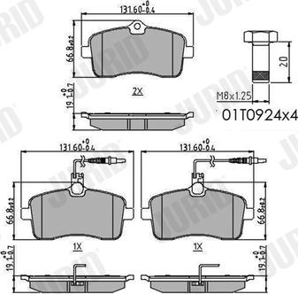 Jurid 573382J - Bremžu uzliku kompl., Disku bremzes autospares.lv