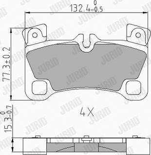 Jurid 573339J - Bremžu uzliku kompl., Disku bremzes www.autospares.lv