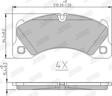 Jurid 573329J - Bremžu uzliku kompl., Disku bremzes www.autospares.lv