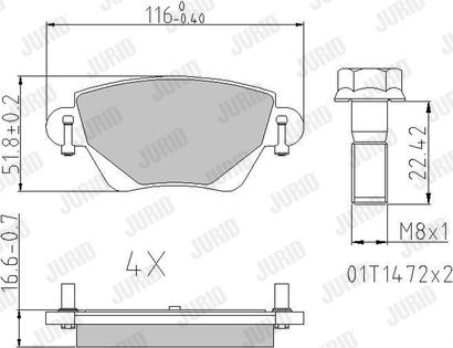 Jurid 573320J - Brake Pad Set, disc brake www.autospares.lv